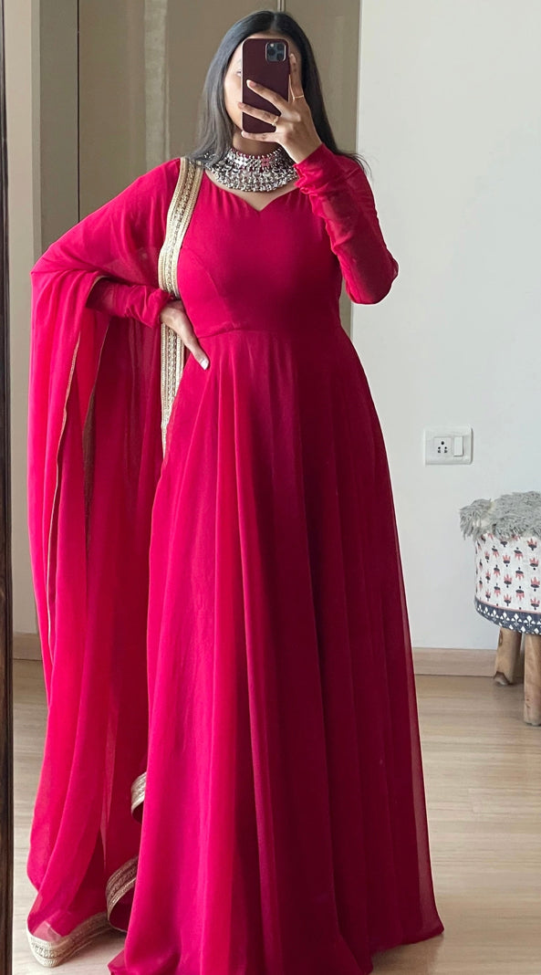Rani Pink Anarkali