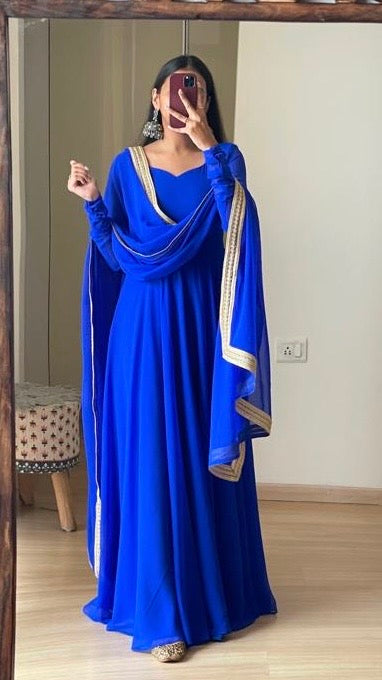 Navy Blue Anarkali