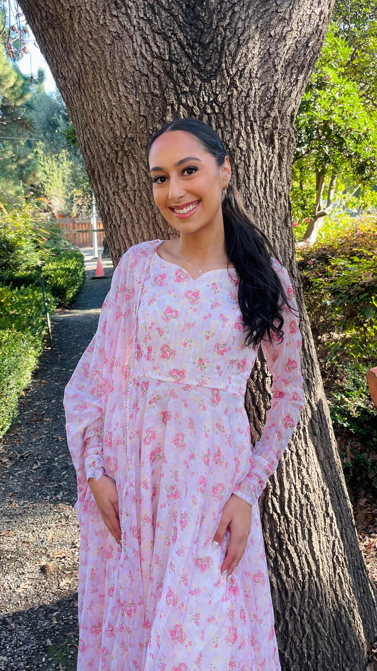 Shiny Pink Anarkali
