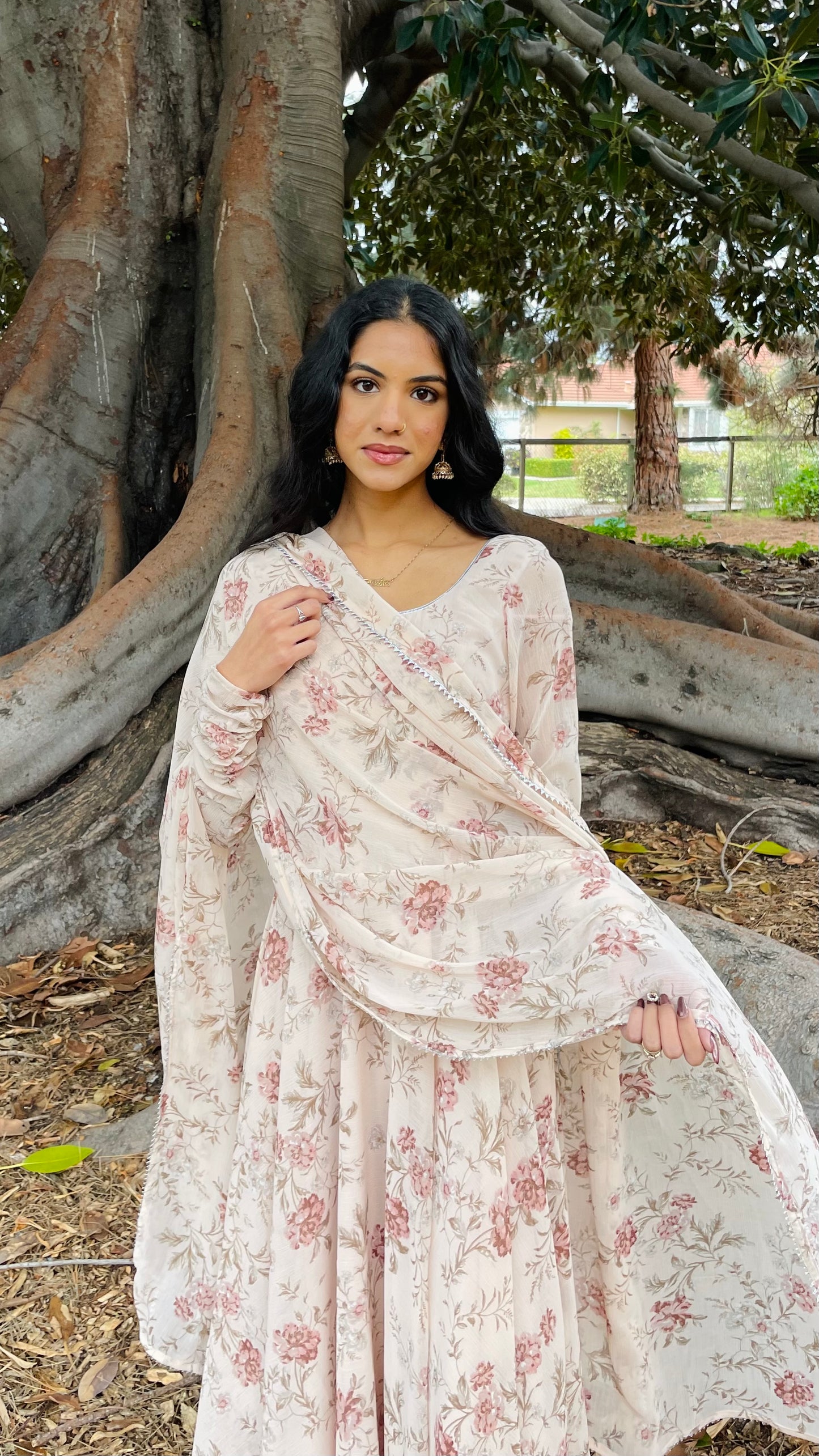 Cappuccino Anarkali