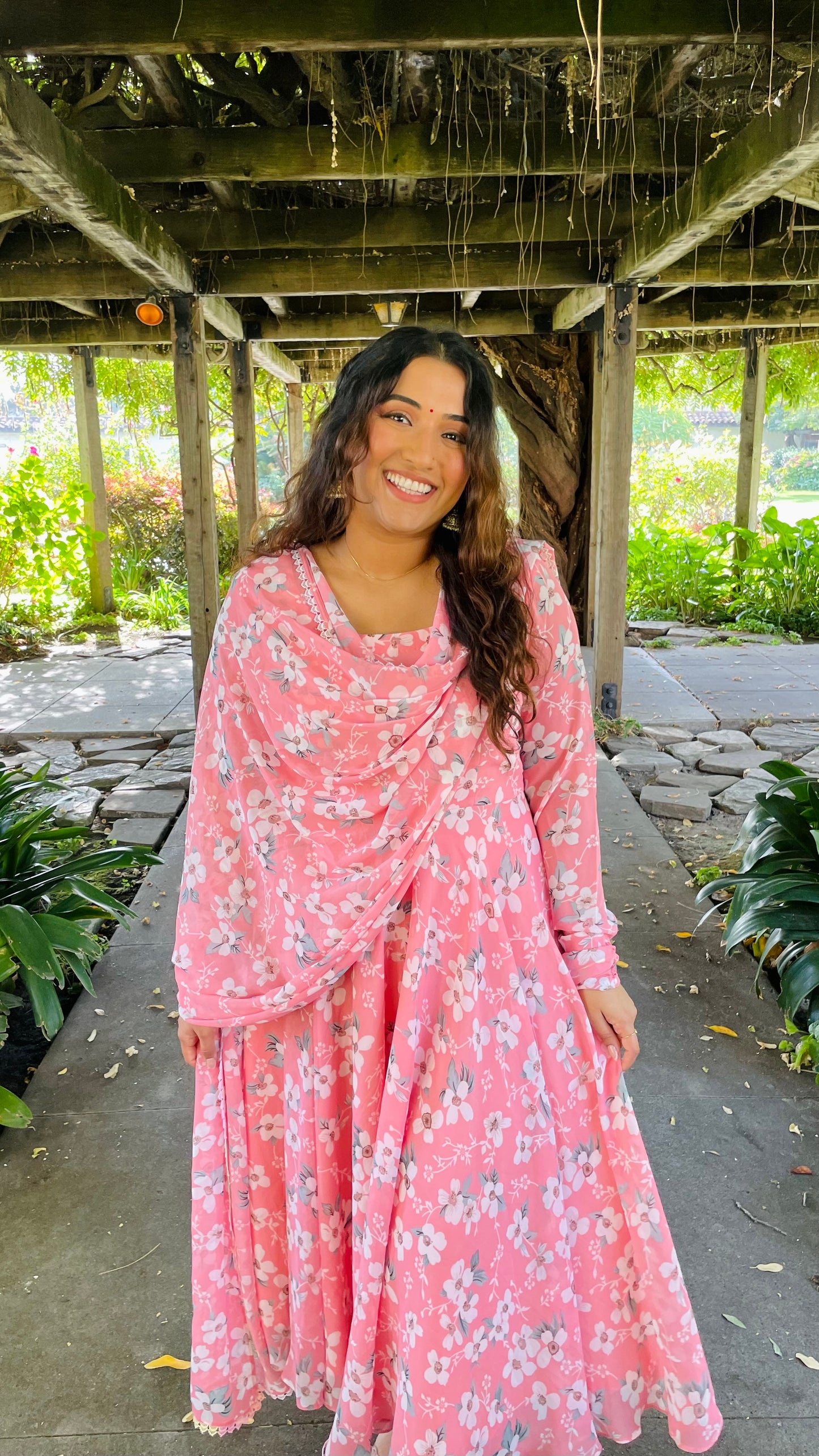 Peach Pink Anarkali