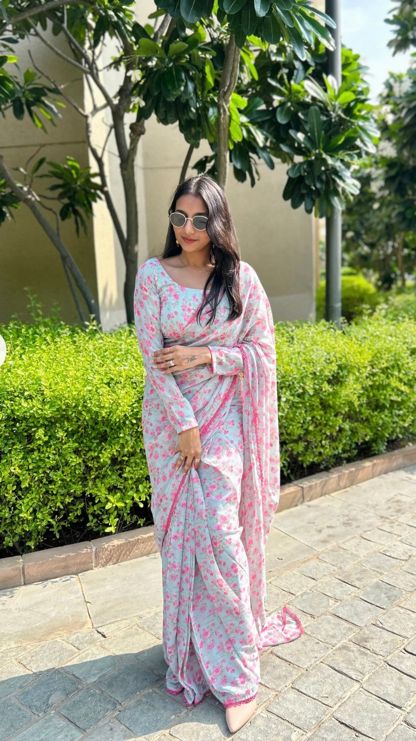 Pastel Saree