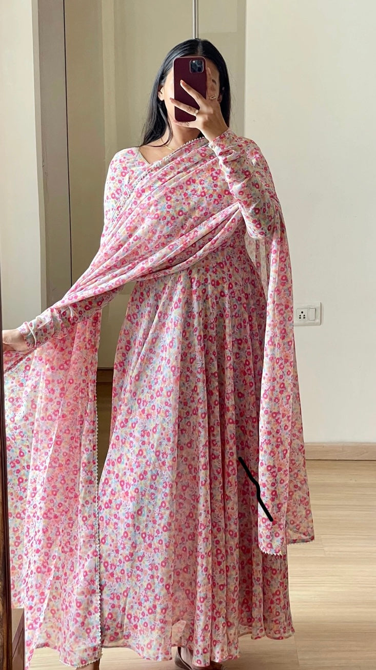 Pink Anarkali