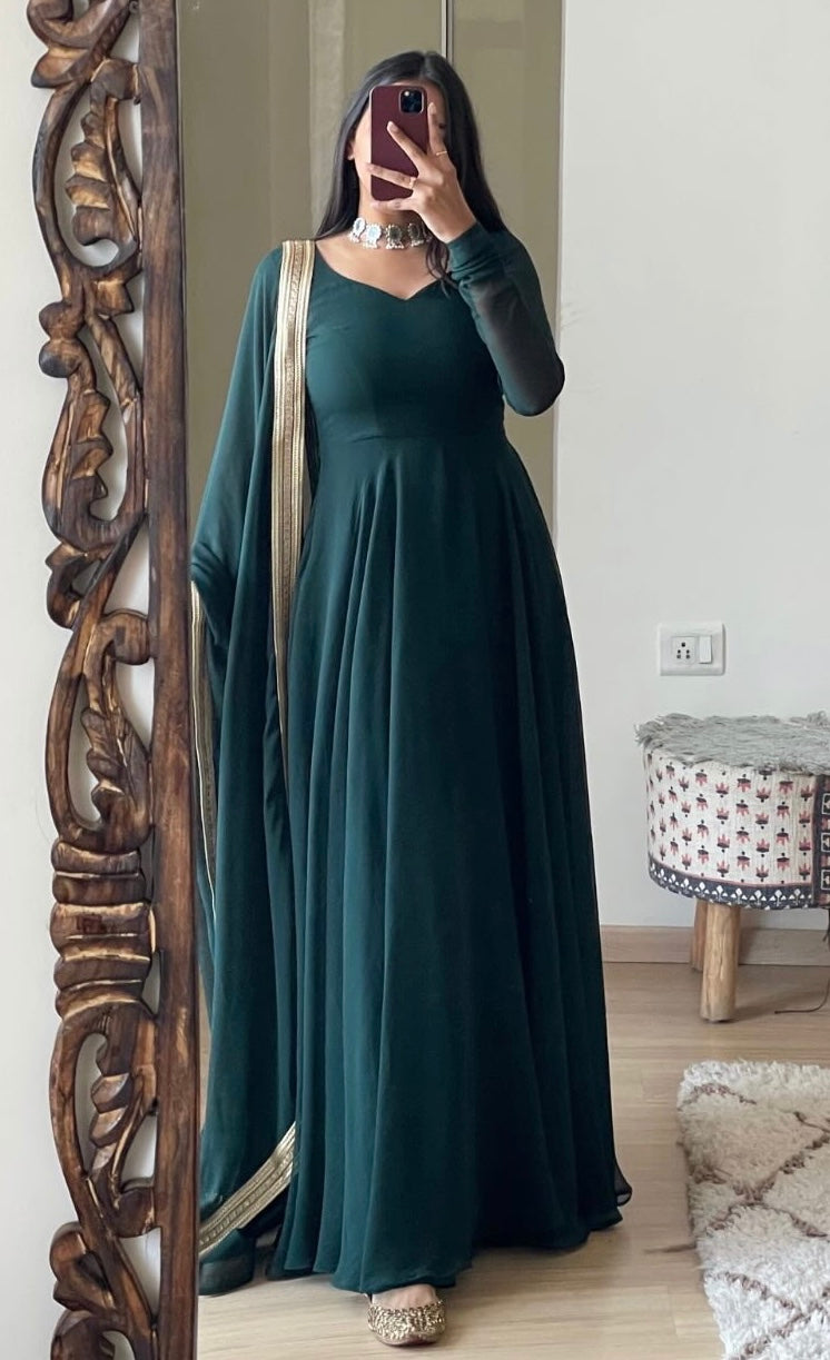 Emerald Green Anarkali