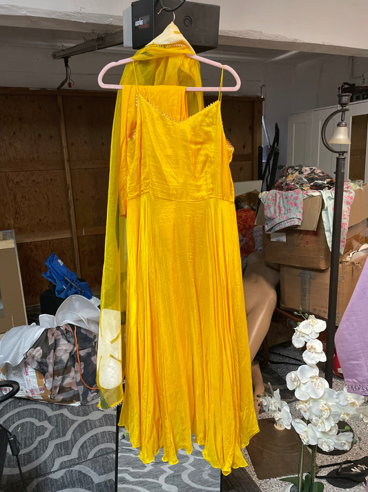 Yellow Anarkali