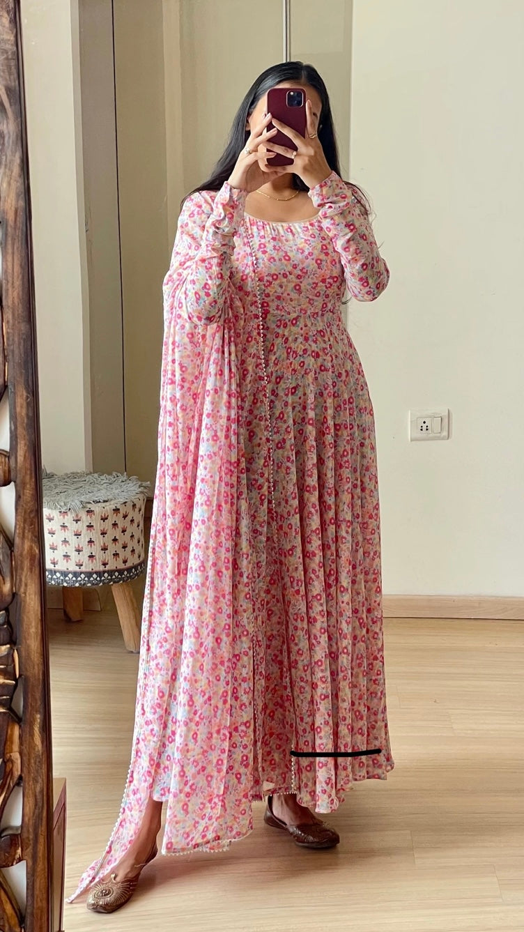 Pink Anarkali