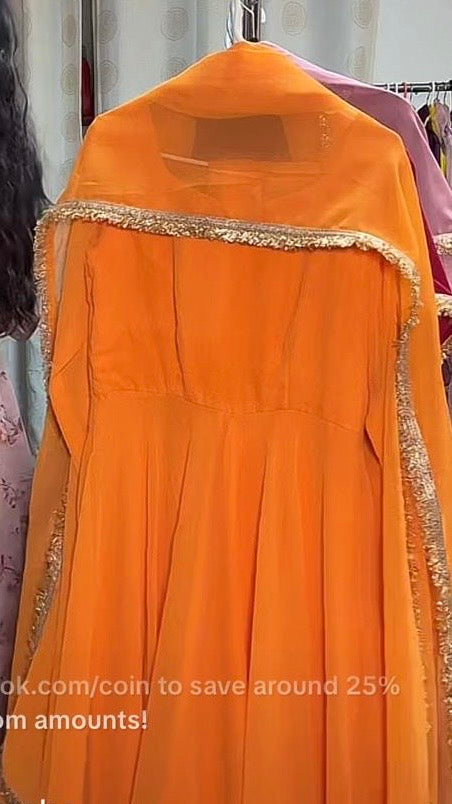 Orange Anarkali