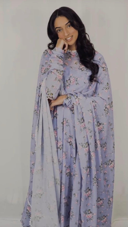 Lavender Anarkali