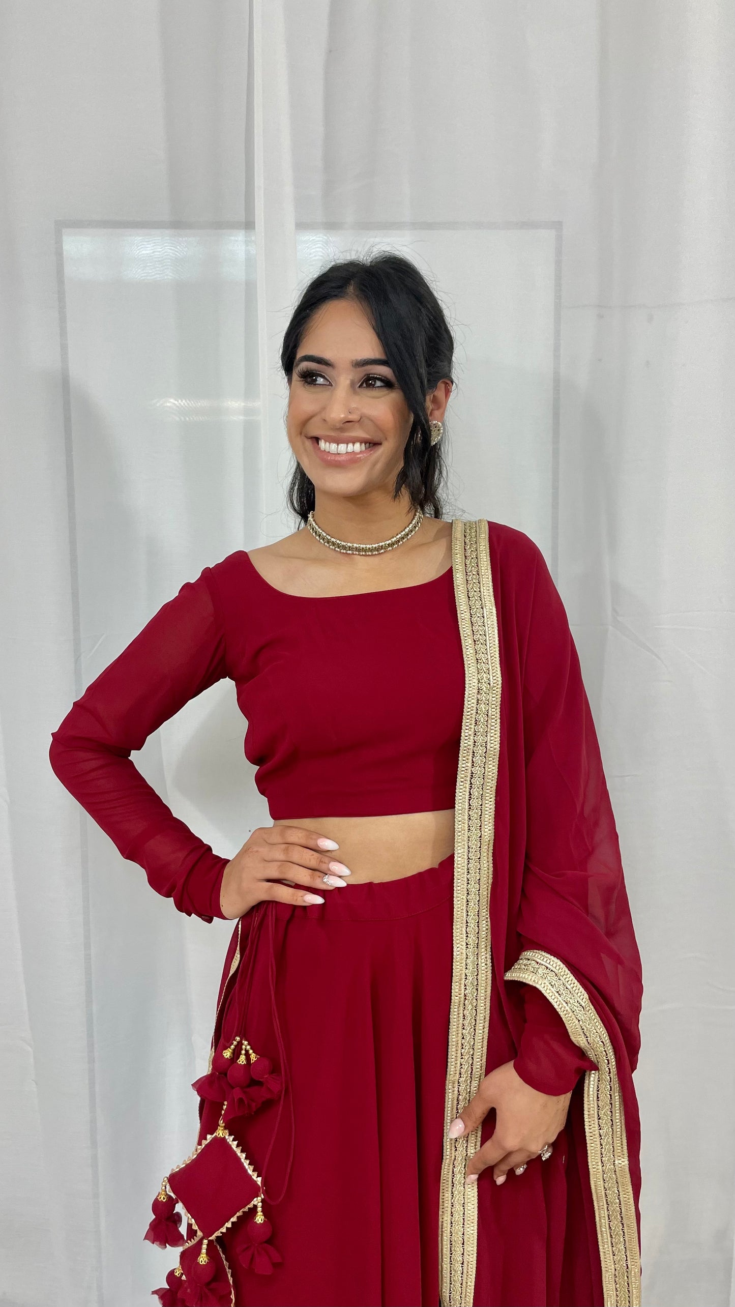 Maroon Lengha