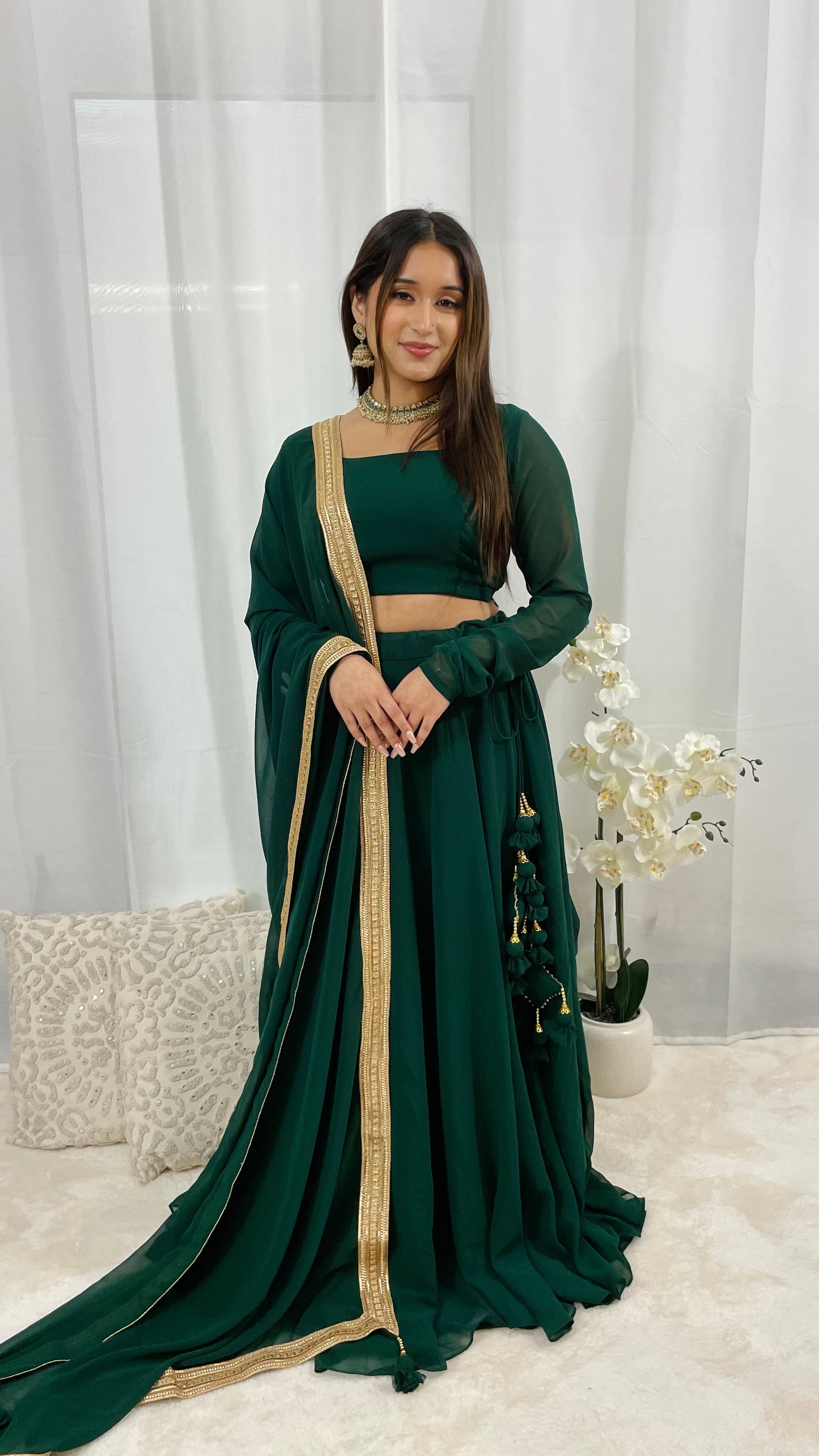 Emerald Green Lengha