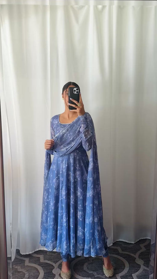 Dusk Bloom Anarkali