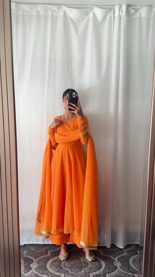 Orange Anarkali