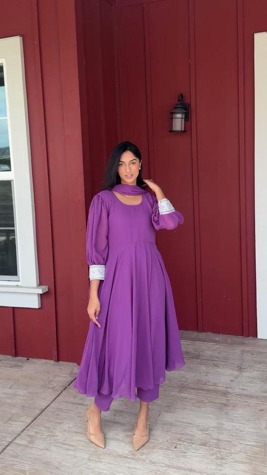 Purple Anarkali