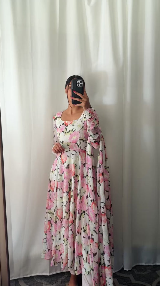 Soft Bloom Anarkali
