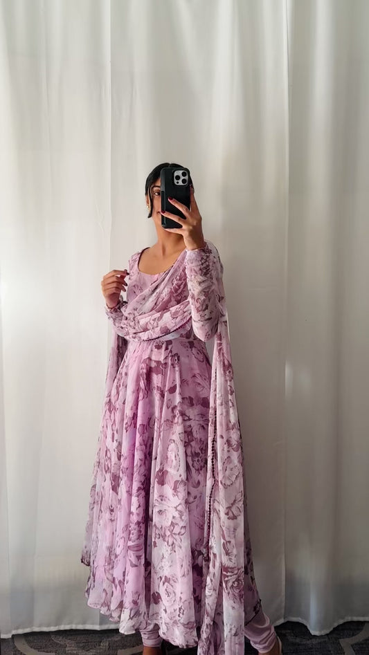Lilac Charm Anarkali
