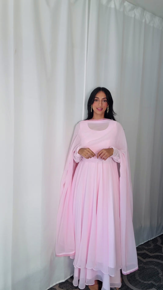 Rosewater Pink Anarkali